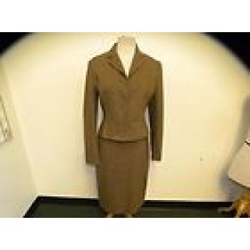 UNI FORM brown herringbone skirt suit 6 